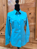 Turquois Wrangler button up shirt